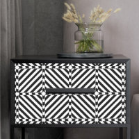Black and White Optical Illusion Mosaic Pattern