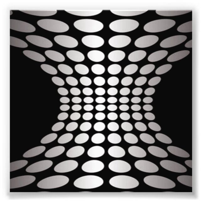 Black and White Optical Illusion Photo Print (Front)