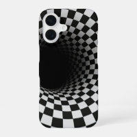 Black and White Optical Illusion Tunnel