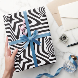 Black and White Optical Illusion Wrapping Paper 