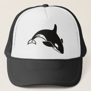 Black and White Orca Killer Whale Trucker Hat