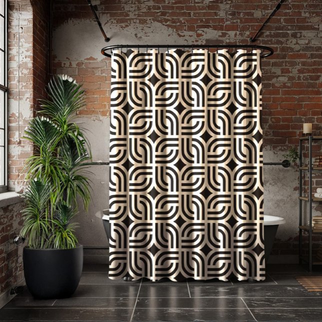 Black and white ornament patterns antique shower curtain (Creator Uploaded)