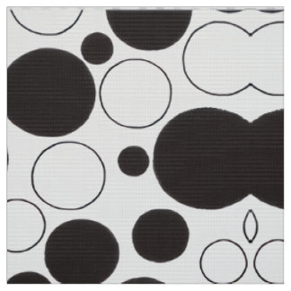 black and white Oversized polka dots design Fabric