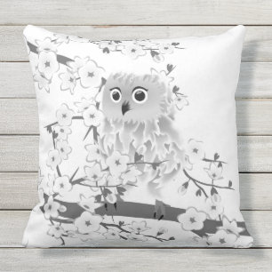 Black and White Owl Cushion