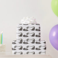 Black-and-White Oxford Tap Shoe Dance Gift Wrap