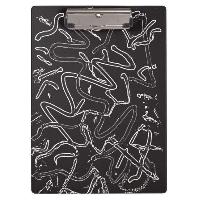 Black And White Paint  Clipboard (Front)