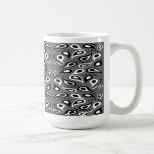 Black And White Paisley Coffee Mug