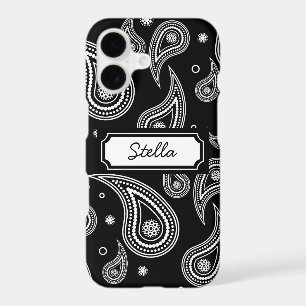 Black and White Paisley iPhone 7 Barely There Case