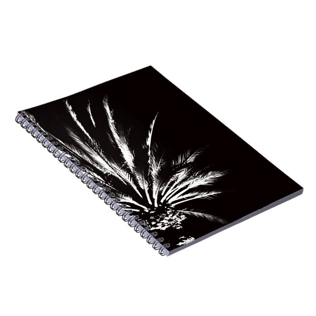 Black and White Palm Tree Notebook (Right Side)