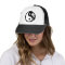 Black and White Palm Tree Yin Yang Hat