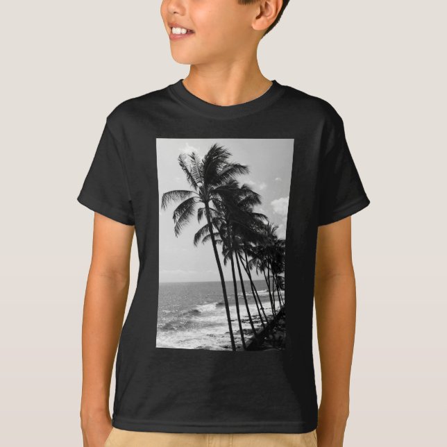 Black and White Palm Trees T-Shirt (Front)