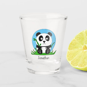 Black And White Panda Bear Shot Glass