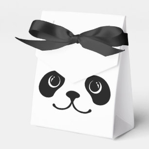 Black And White Panda Cute Animal Face Design Favour Box