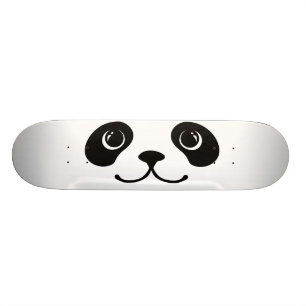 Black And White Panda Cute Animal Face Design Skateboard
