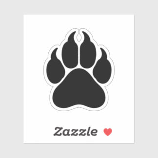 Black and white panther paw stickers 