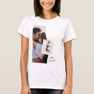 Black and White Paper Wedding Anniversary T-Shirt
