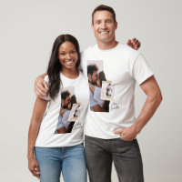 Black and White Paper Wedding Anniversary T-Shirt
