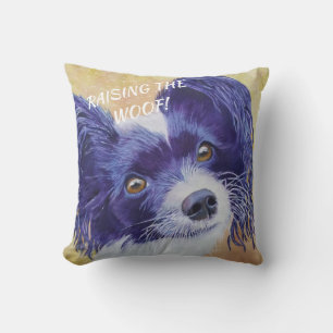 BLACK AND WHITE PAPILLON CUSHION