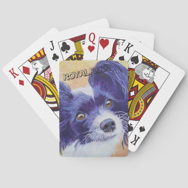 BLACK AND WHITE PAPILLON PLAYING CARDS (Back)