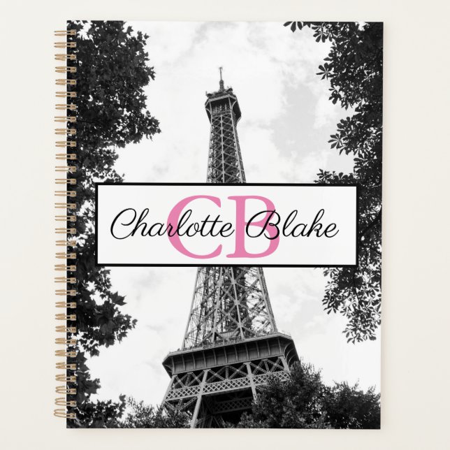Black and White Paris Photo Planner (Front)