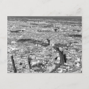Black and White Paris view Postcard