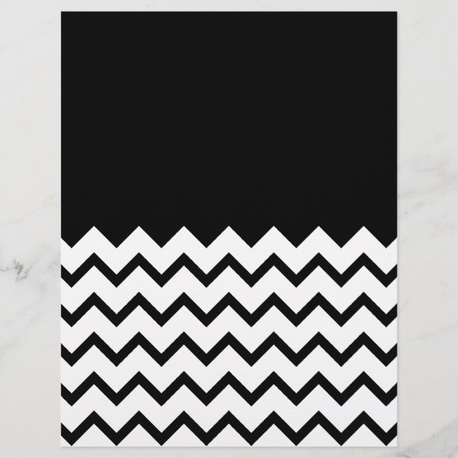 Black and White. Part Zig Zag, Part Plain Black. (Front)