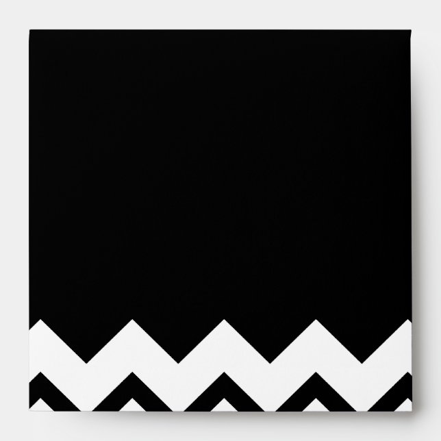 Black and White. Part Zig Zag, Part Plain Black. Envelopes (Front)