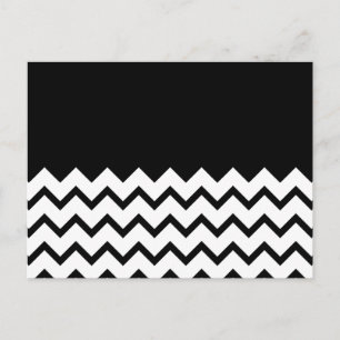 Black and White. Part Zig Zag, Part Plain Black. Postcard