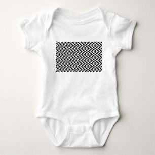Black and White Pattern Baby Bodysuit