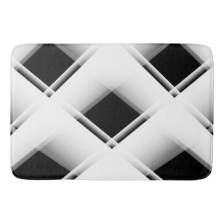 Black and White Pattern Bath Mat