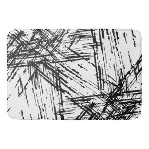 Black and White Pattern  Bath Mat