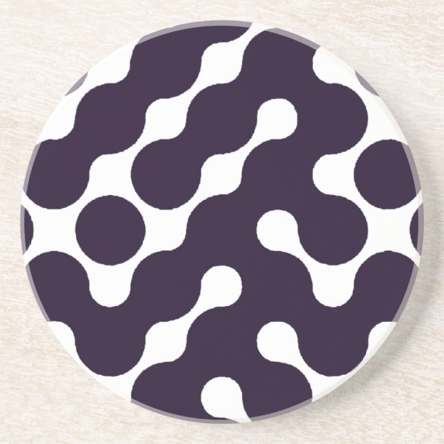 Black and white pattern coaster (Front)