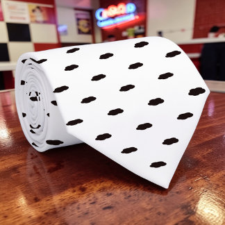 Black and White Pattern Custom Necktie