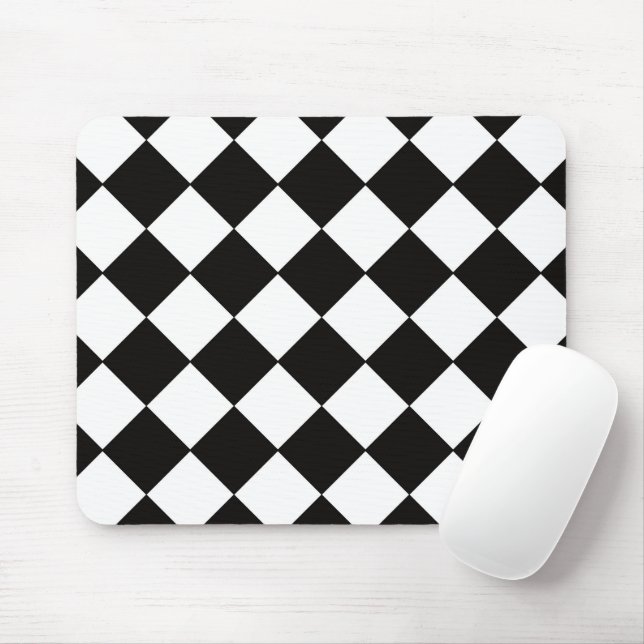 Black and white pattern  mouse pad (With Mouse)