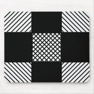 Black and White Pattern Mousepad