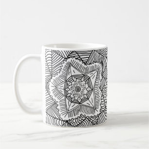 Black and white pattern mug
