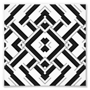 Black and White Pattern Photo Print