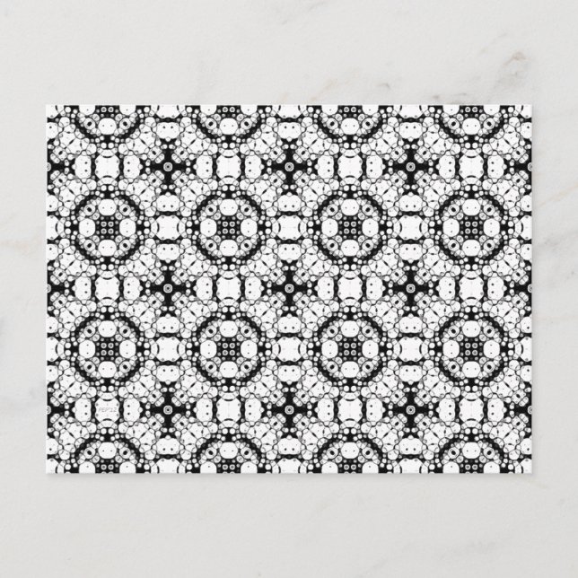 Black And White Pattern Postcard (Front)