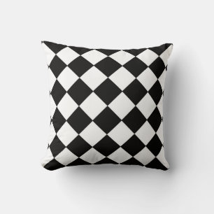 Black and white pattern throw pillow