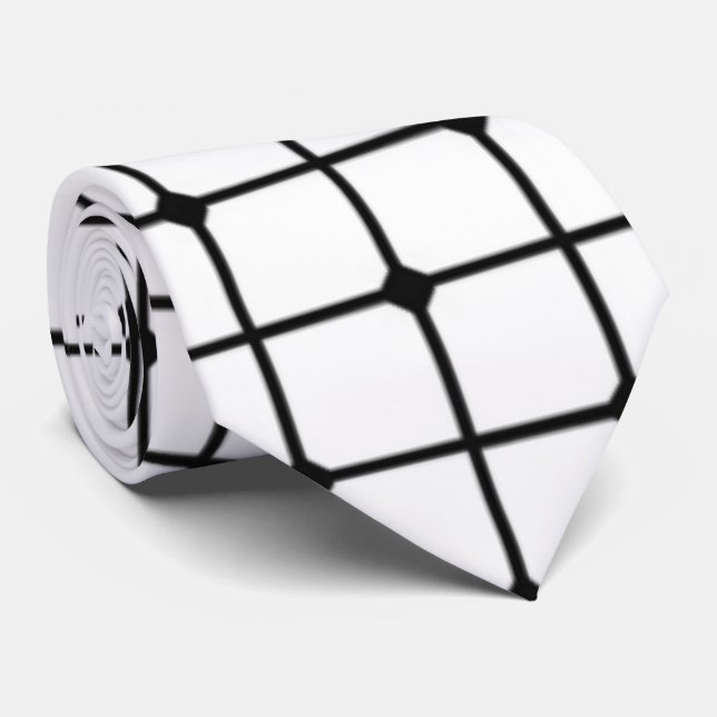 Black and White Pattern  Tie (Rolled)