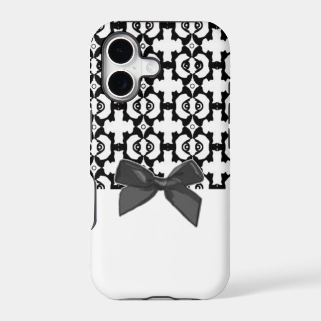 Black And White Pattern With Bow (Back)