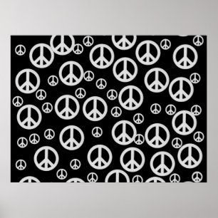 Black and White Peace Signs