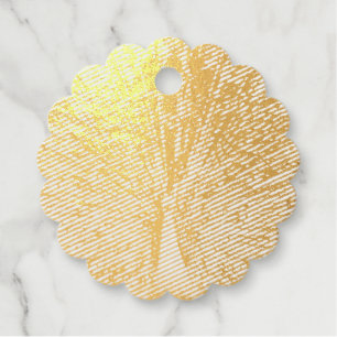 Black and White Peacock Favour Tags