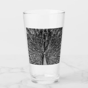 Black and White Peacock Photography Glass