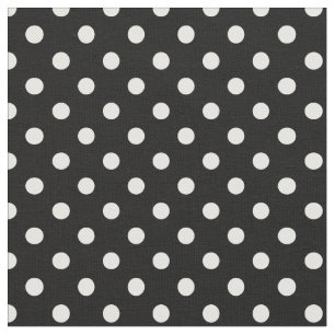 Black and White Peas Pattern Fabric