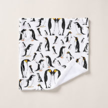 Black and white penguin Pattern