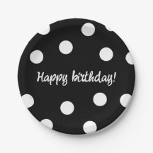 Black and white personalised birthday