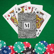 Black and White Personalised Botanical Monogram