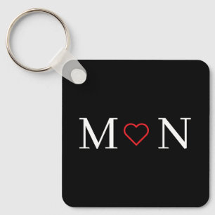 Black and White personalised Key Ring