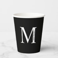 Black and White Personalised Monogram and Name